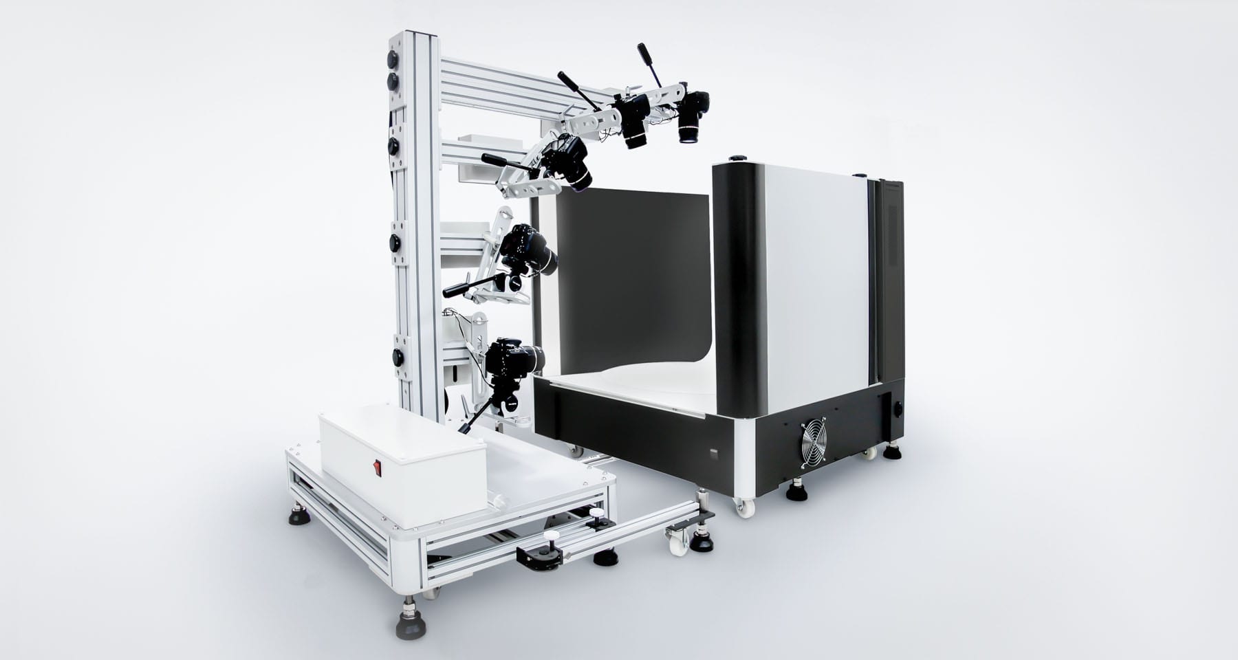 Multi-camera 3D Photography Solution - Ortery 3D MultiArm with a 3D PhotoBench 260T